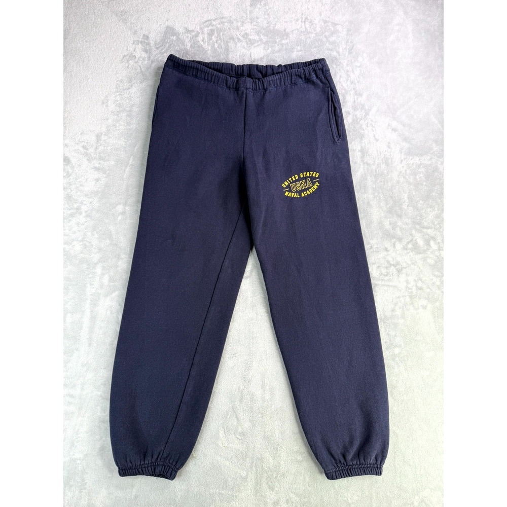 Vintage MV Sports US Naval Academy Jogger Pants Mens Small Navy Blue USNA